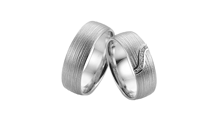 45248+45249-wedding rings, white gold 750 with brillants